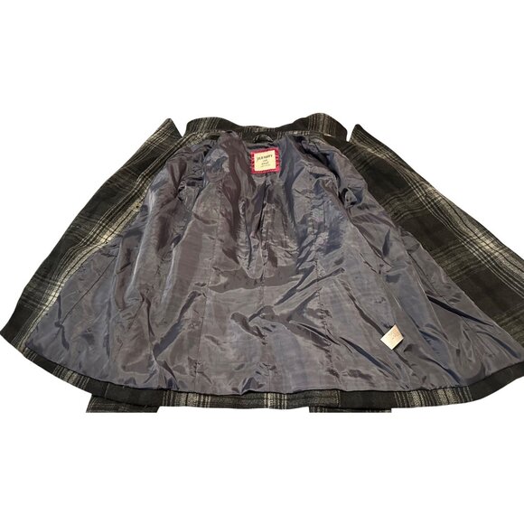 Old Navy Double-Breasted Plaid Peacoat Jacket Polyester Blend Women's Size Small - Picture 12 of 16